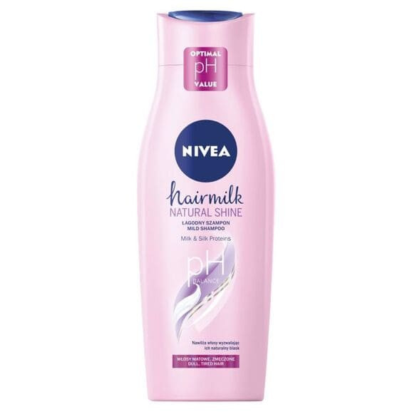 Nivea Hairmilk Natural Shine, szampon mleczny do włosów matowych, 400 ml